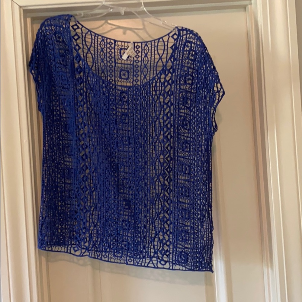 Blue Netted Top